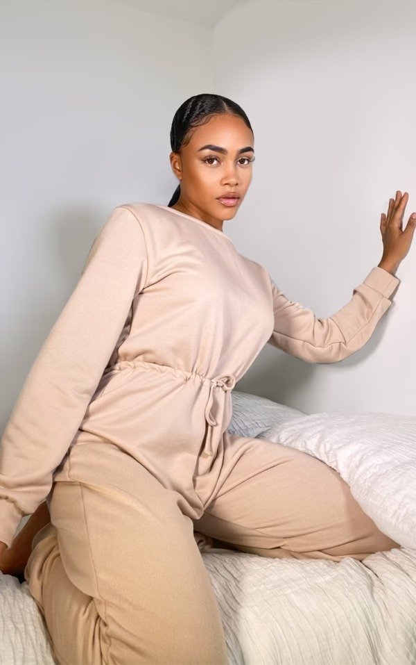 Stone Sweat Long Sleeve Jumpsuit