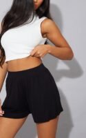 Black Jersey Floaty Shorts