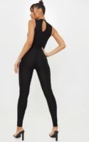 Black High Neck Sleeveless Jumpsuit