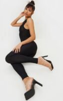 Black High Neck Sleeveless Jumpsuit