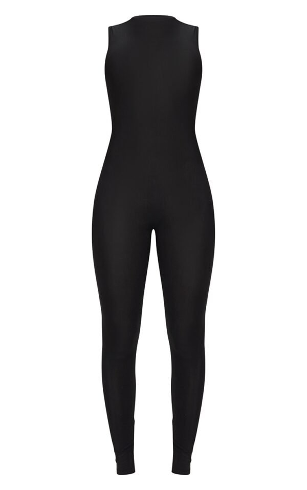 Black High Neck Sleeveless Jumpsuit