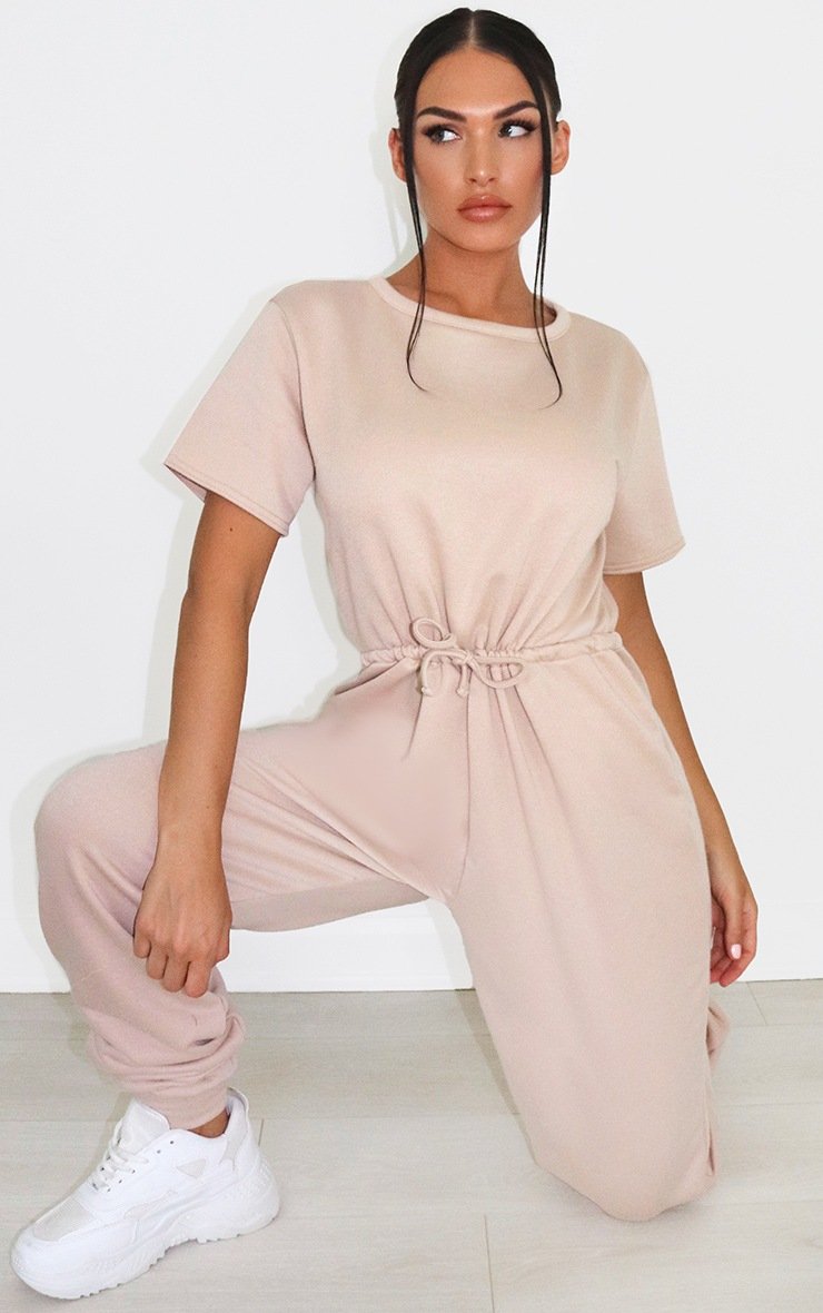 Stone Sweat Short Sleeve Jumpsuit Joggers